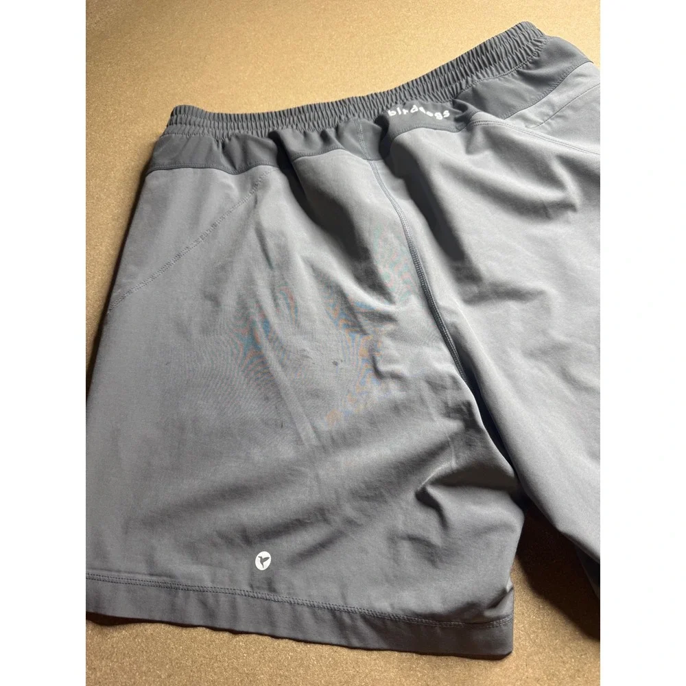 Birddogs Mens Gym Shorts Gray‎ Blue Liner Elastic Waist Pockets XXL 2470